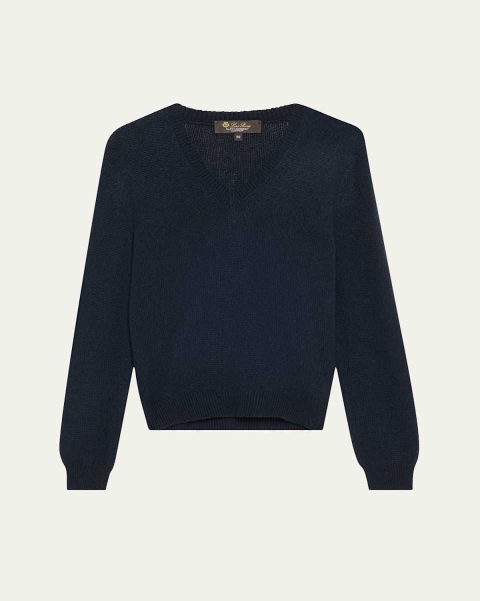 Fobello V-Neck GG 8 Baby Cashmere Sweater